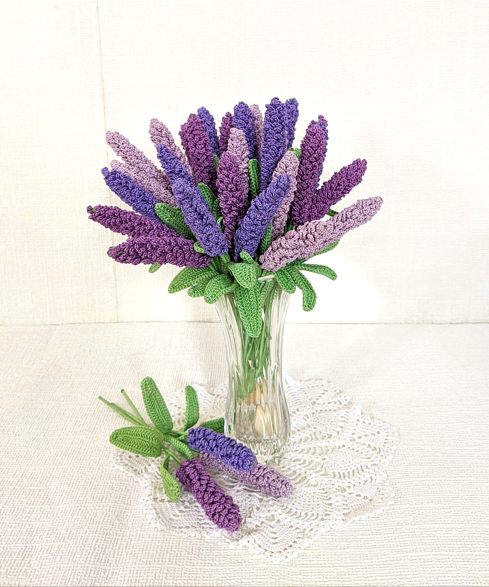 Lavender Loveliness  Handcrafted Crochet Flower for Chic Home Dcor |   HAPPY THREADS