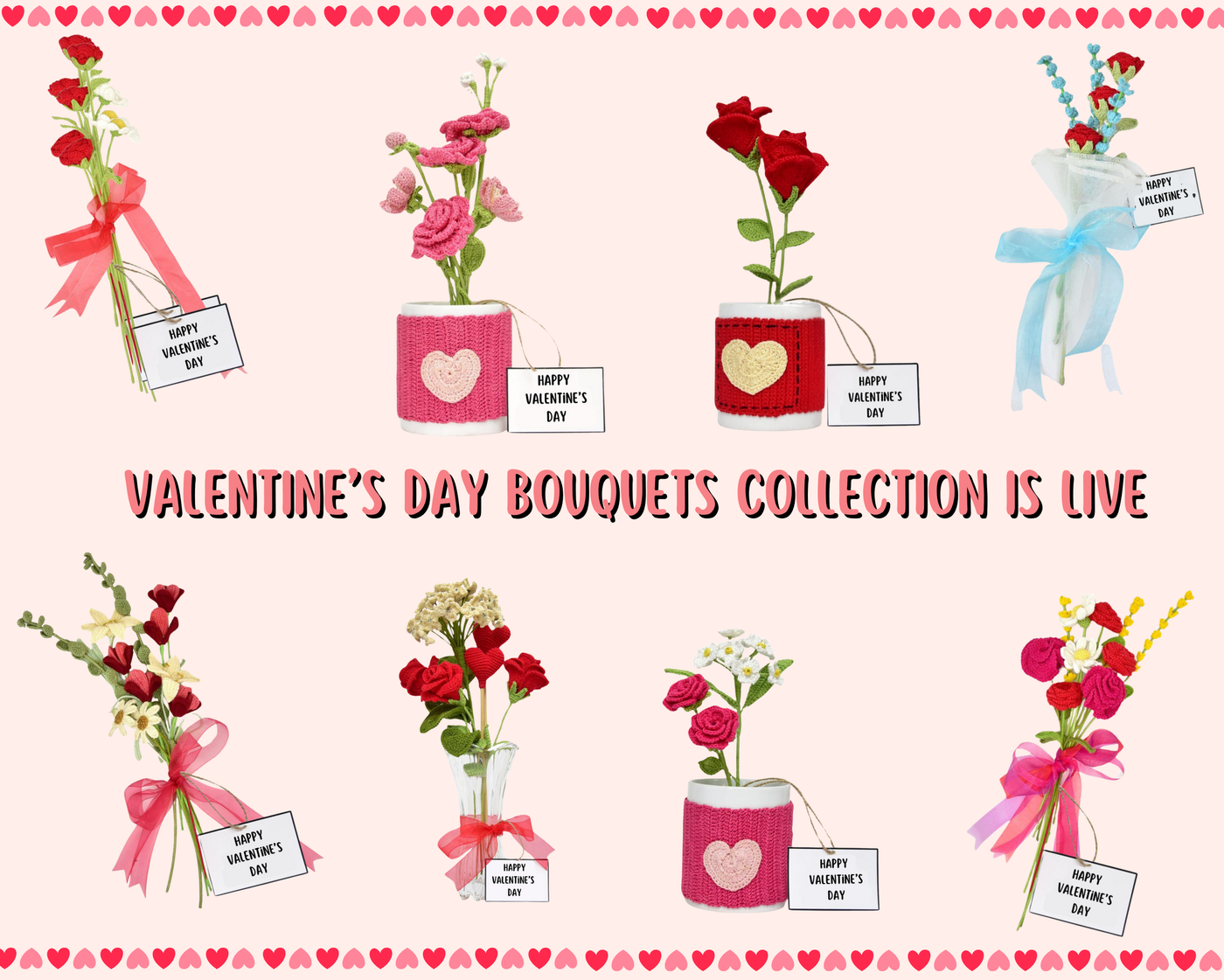 Everlasting Crochet Flower Bouquets | Handmade Valentine’s Gifts