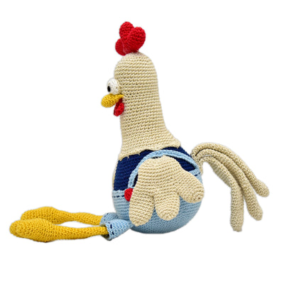 Dorris the Rooster - Unique Handmade Crocheted Plush Toy