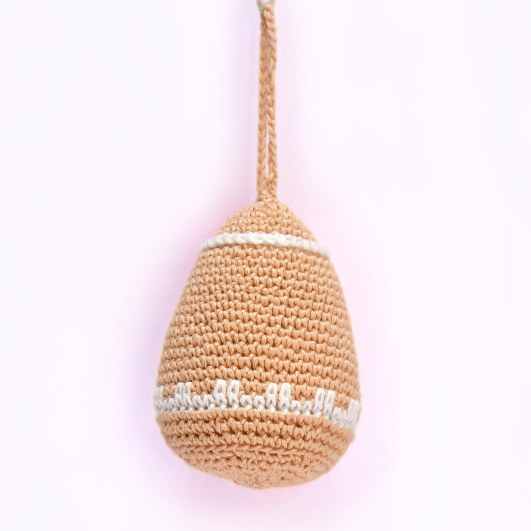 Handcrafted 3D Crochet Gingerbread Man Ornament – Christmas Tree Decoration