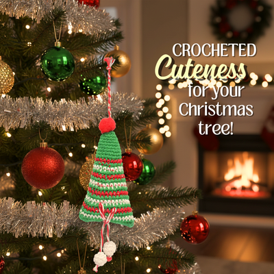 Heartmade Amigurumi Christmas Tree Ornament –  Crochet Holiday Keepsake