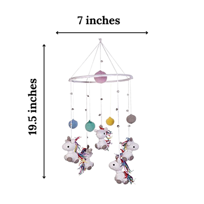 Adorable Crochet Unicorn Mobile – Whimsical Nursery Décor for Newborns