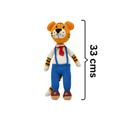 Cuddly Handmade Rocky Tiger – Crochet Soft Toy for Kids & Collectors