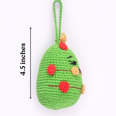 Artfully Crafted Crochet Christmas Tree Ornament – Festive Holiday Décor