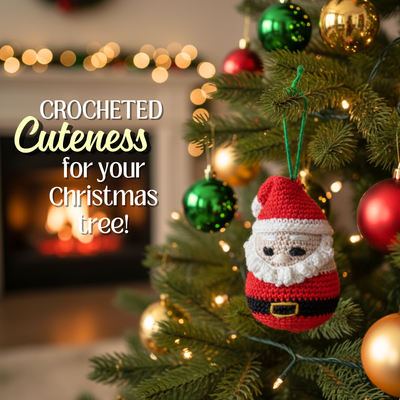 Handcrafted Crochet Santa Ornament – Amigurumi Christmas Tree Decoration