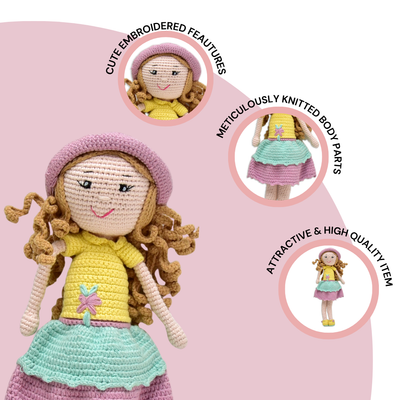 Handcrafted Cecilia Crochet Doll – Perfect for Playtime & Collectors