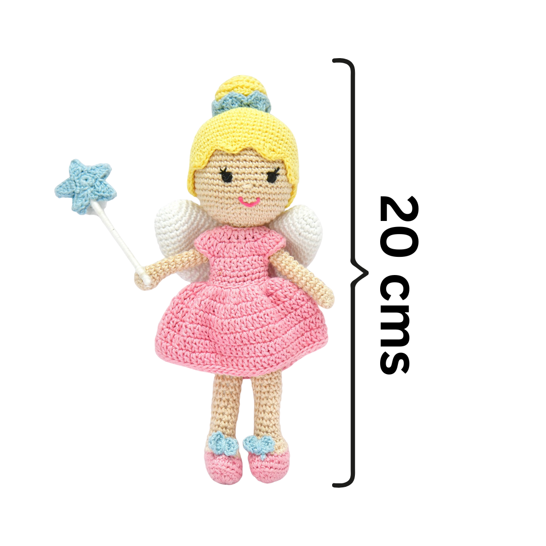 Fairy Crochet Doll | Handmade Pink Fairy Toy | Whimsical Storytelling Companion