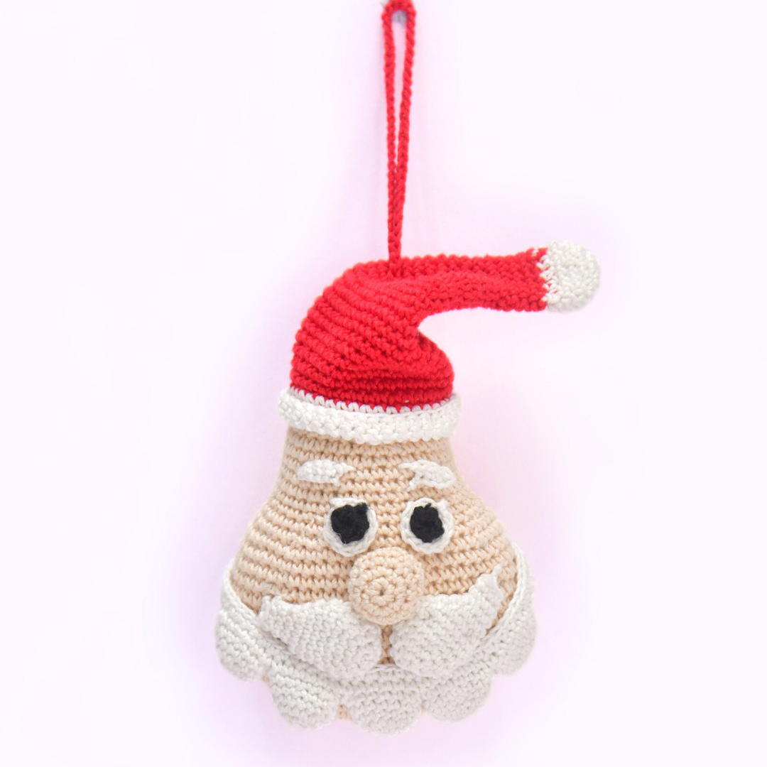 Jolly Santa – Handcrafted Crochet Christmas Tree Ornament