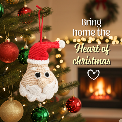Jolly Santa – Handcrafted Crochet Christmas Tree Ornament