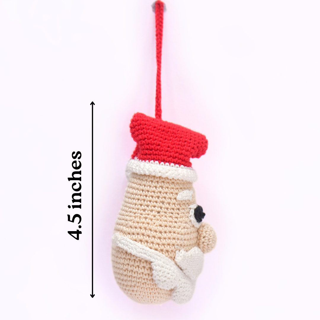 Jolly Santa – Handcrafted Crochet Christmas Tree Ornament