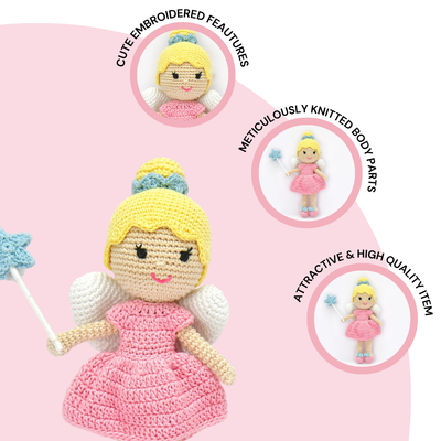 Fairy Crochet Doll | Handmade Pink Fairy Toy | Whimsical Storytelling Companion