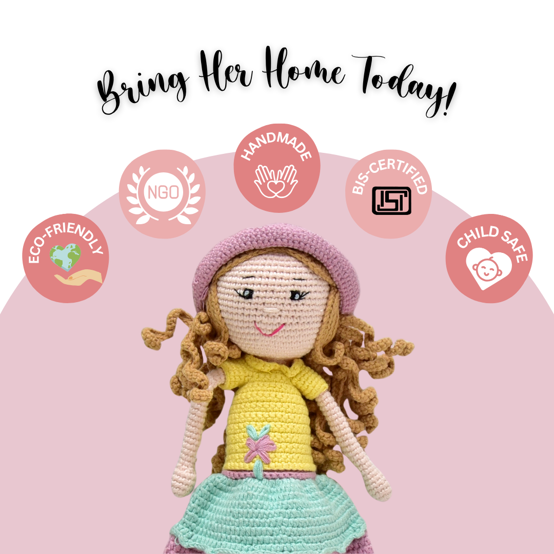 Handcrafted Cecilia Crochet Doll – Perfect for Playtime & Collectors