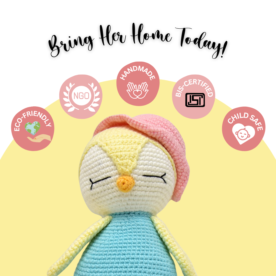 Frosty the Penguin – Lovingly Handmade Crochet Plush Toy | Soft & Safe Gift for Kids