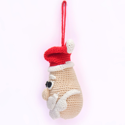 Jolly Santa – Handcrafted Crochet Christmas Tree Ornament