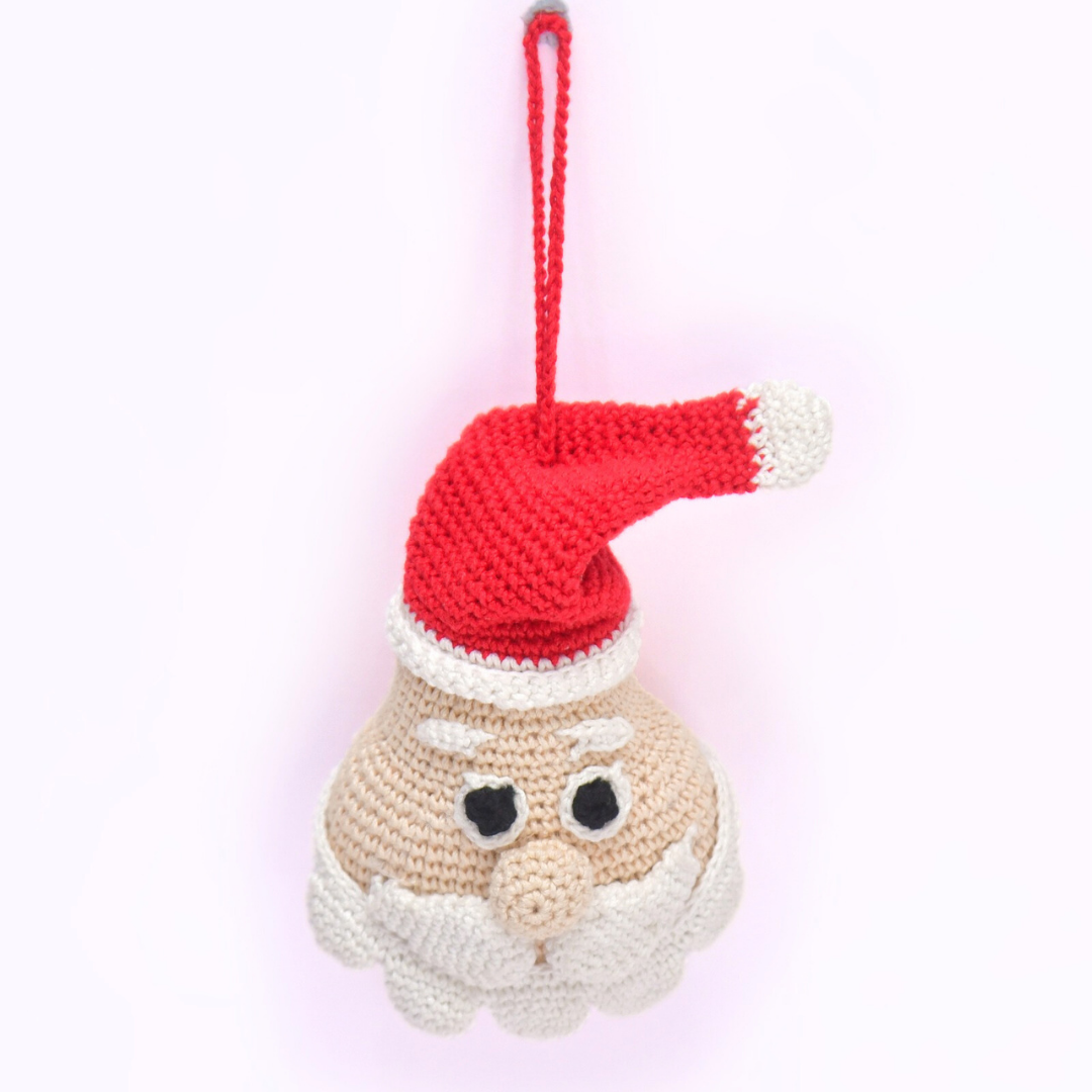 Jolly Santa – Handcrafted Crochet Christmas Tree Ornament