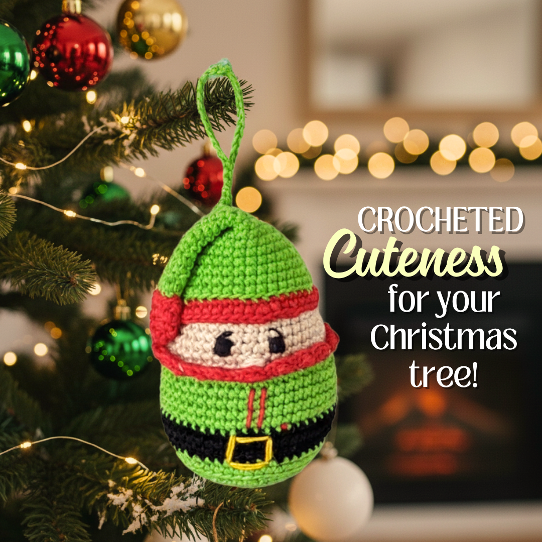 Handcrafted Crochet Christmas Elf Ornament – Festive Tree Decoration