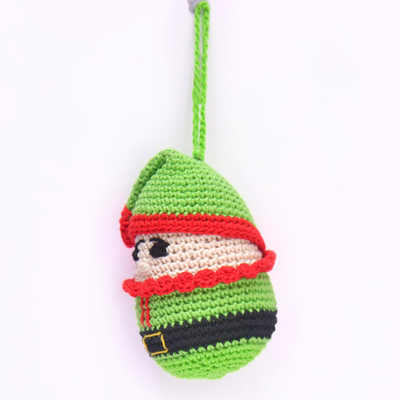 Handcrafted Crochet Christmas Elf Ornament – Festive Tree Decoration
