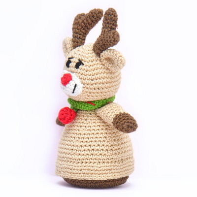 Handmade Crochet Reindeer Doll | Adorable Christmas Amigurumi Toy & Holiday Decor