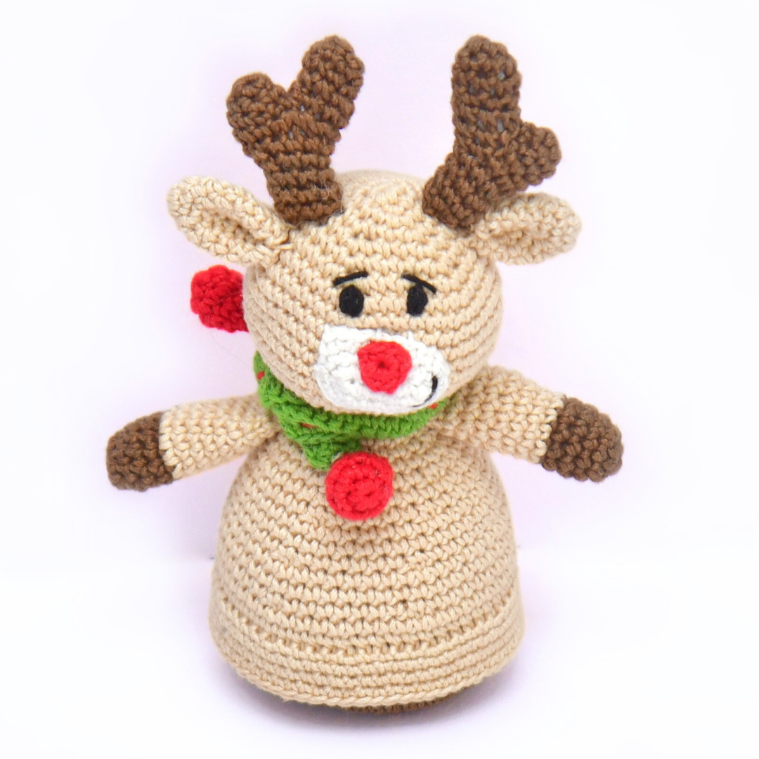 Handmade Crochet Reindeer Doll | Adorable Christmas Amigurumi Toy & Holiday Decor