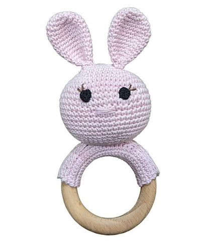 Adorable Handmade Crochet Bunny Rattle - Soft & Safe Baby Toy