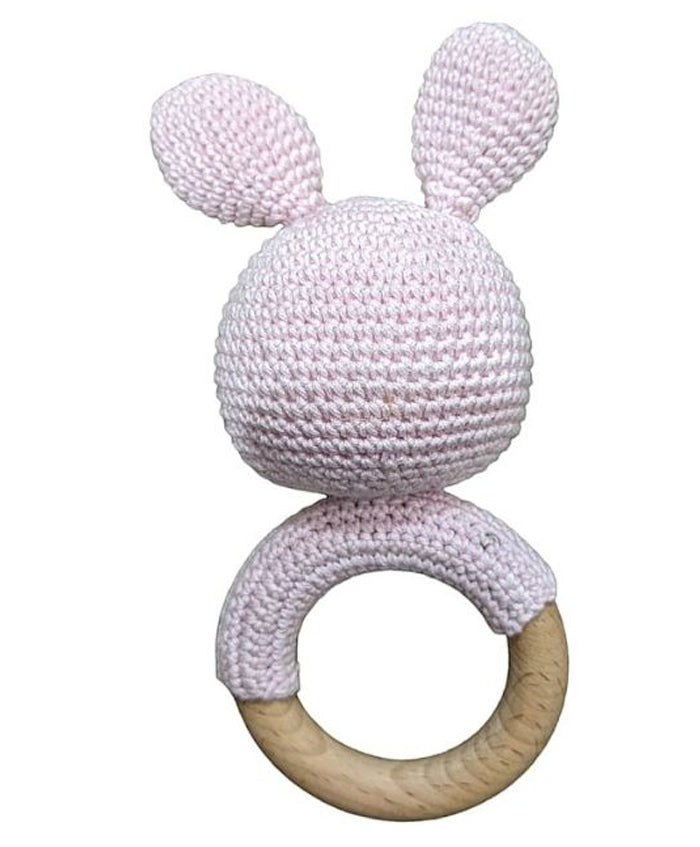 Adorable Handmade Crochet Bunny Rattle - Soft & Safe Baby Toy