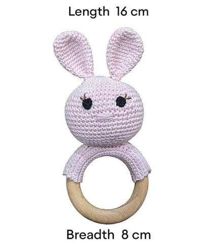 Adorable Handmade Crochet Bunny Rattle - Soft & Safe Baby Toy