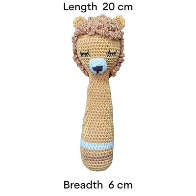 Cute Lion Hand Rattles - Handmade Crochet Baby Toys