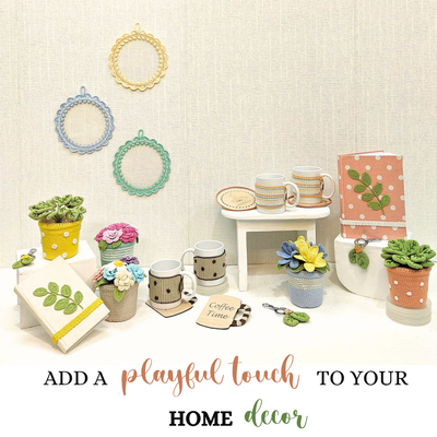 Handmade Crochet Daisy Bloom Pot – Cheerful Floral Home Accent