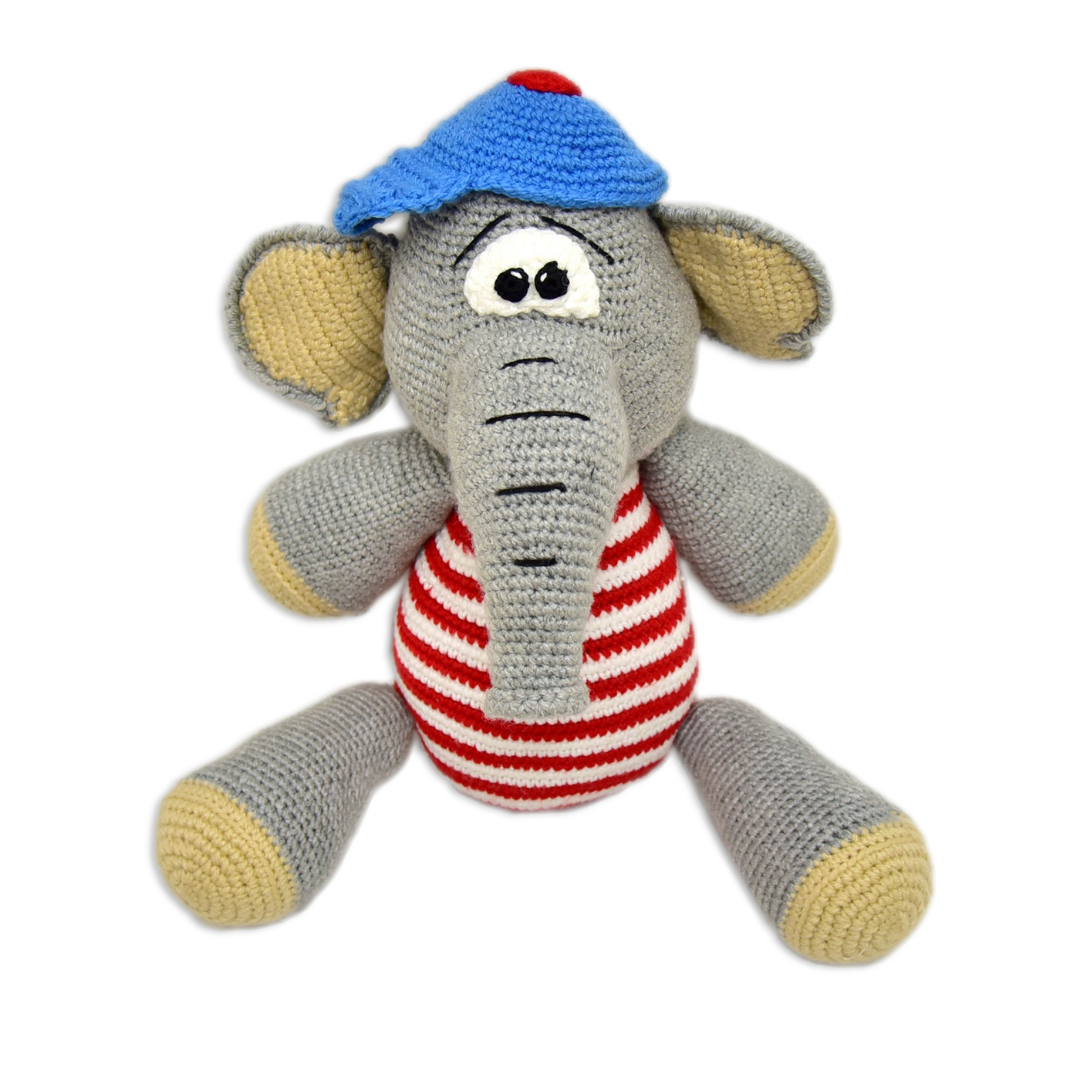 Bobo the Elephant – Lovingly Handmade Crochet Soft Toy | Safe & Adorable Gift for Kids