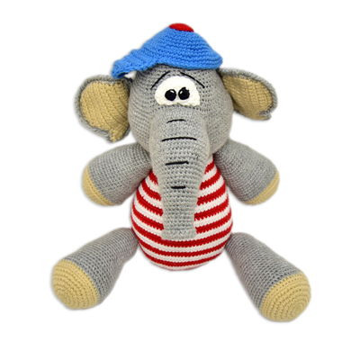 Bobo the Elephant – Lovingly Handmade Crochet Soft Toy | Safe & Adorable Gift for Kids