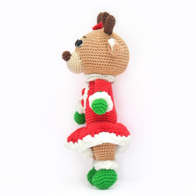 Adorable Crochet Girl Reindeer – Handcrafted Holiday Magic
