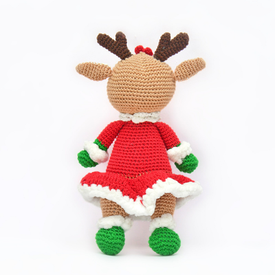 Adorable Crochet Girl Reindeer – Handcrafted Holiday Magic
