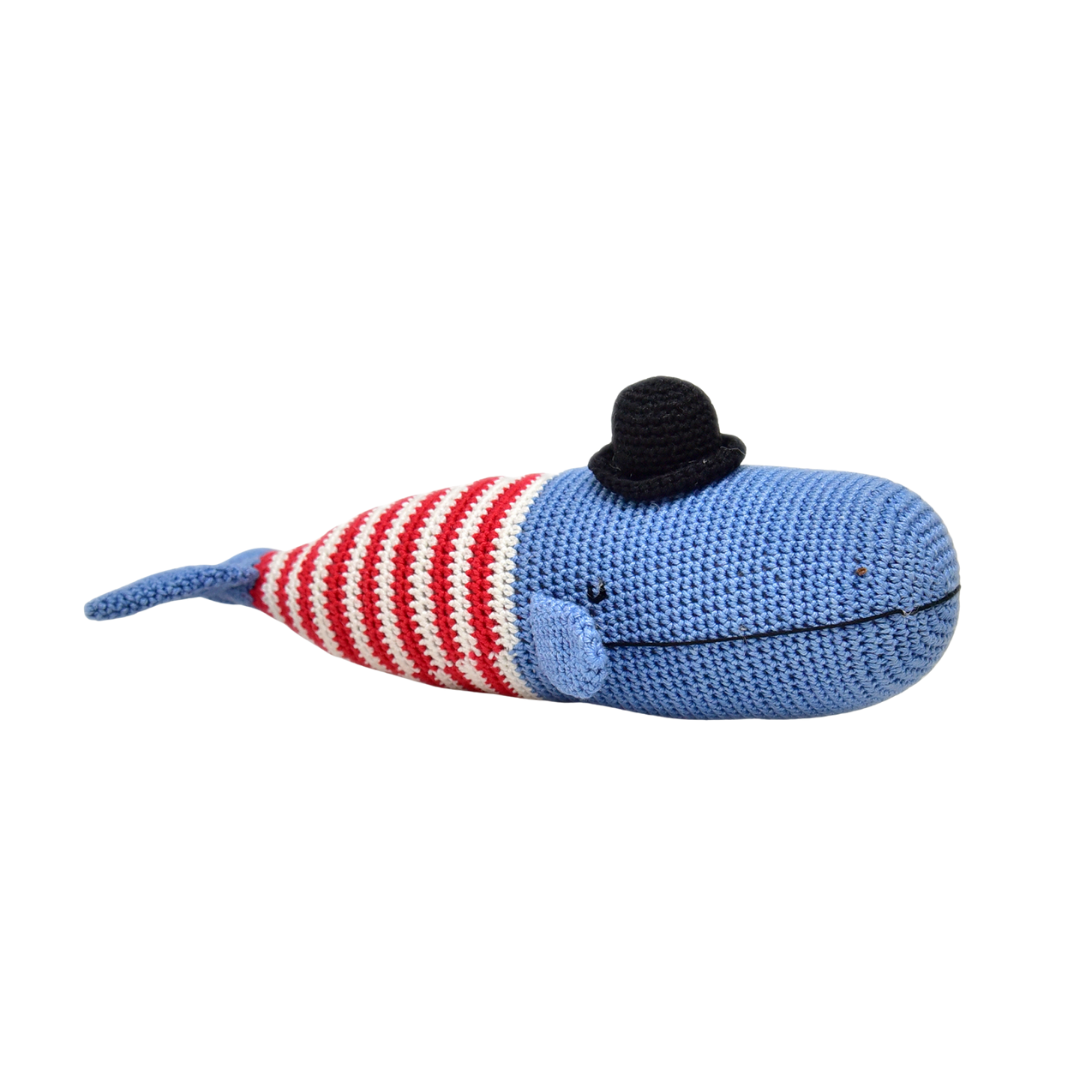 Flynn the Whale – Handmade Crocheted Soft Toy for Cuddles & Playful Adventures