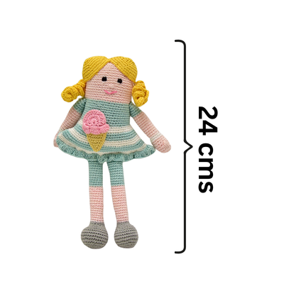 Mellz the Doll – Beautiful Handmade Crocheted Doll | Limited Edition Collectible