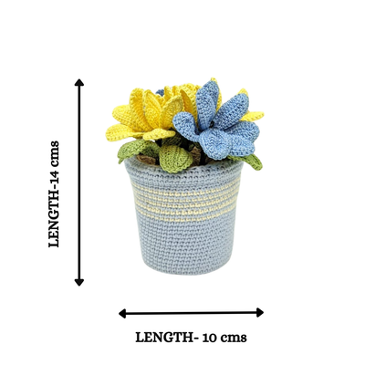 Handmade Crochet Tulip Pot – Timeless Bloom for Home & Gifting