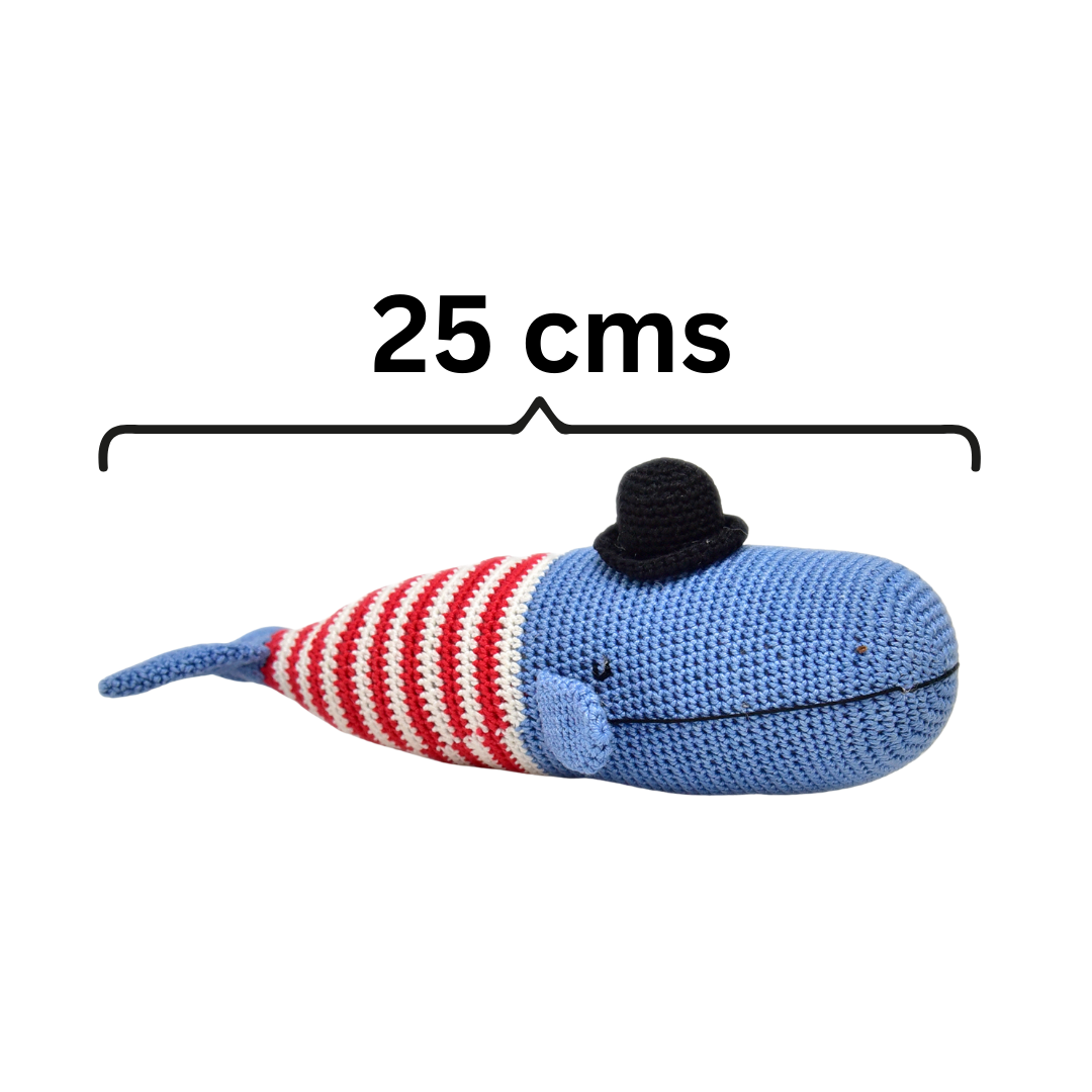 Flynn the Whale – Handmade Crocheted Soft Toy for Cuddles & Playful Adventures