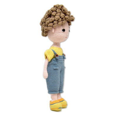 Lovable Ethan Handmade Crocheted Boy Doll - Unique Gifts