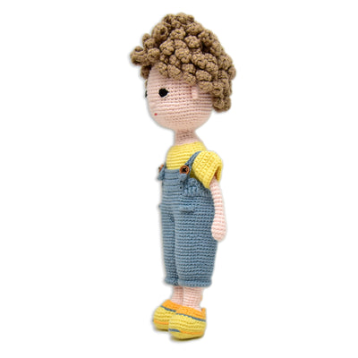 Lovable Ethan Handmade Crocheted Boy Doll - Unique Gifts