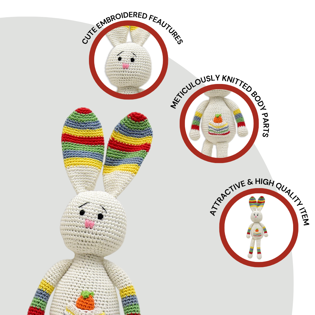 Discover the Magic of Hopper – Handmade Crocheted Bunny Soft Toy