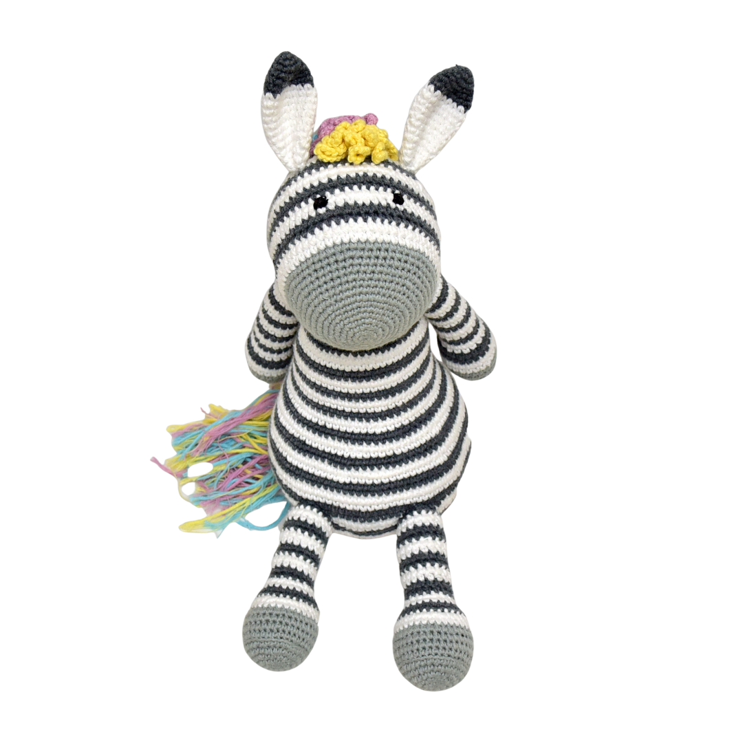 Ziggy the Zebra | Cuddly Handcrafted Crochet Plush