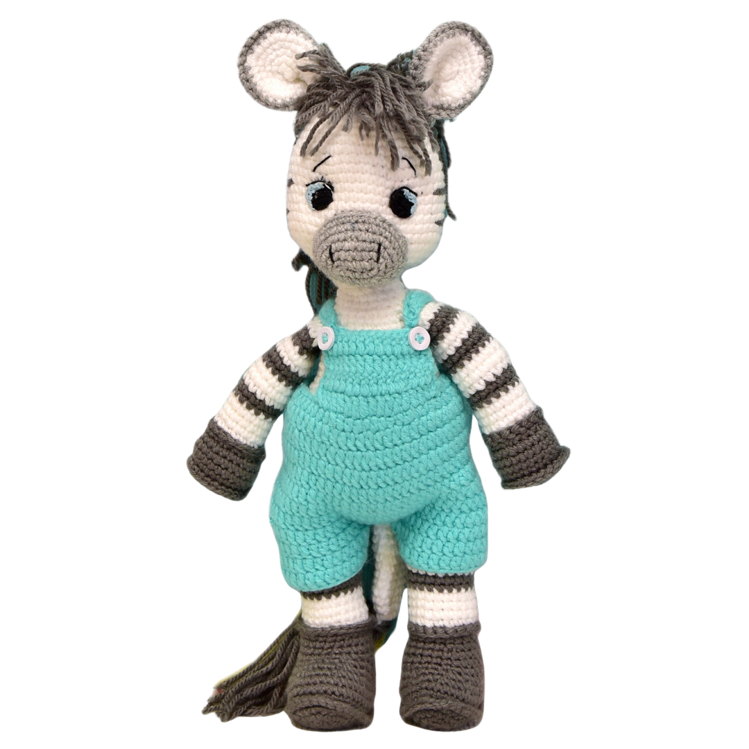Albert the Zebra – Handmade Crochet Plush Toy | Soft & Safe Cuddly Companion for Kids