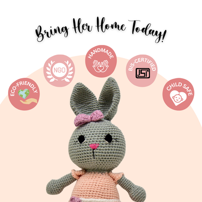 Blossom the Bunny – Cute Handmade Crocheted Soft Toy
