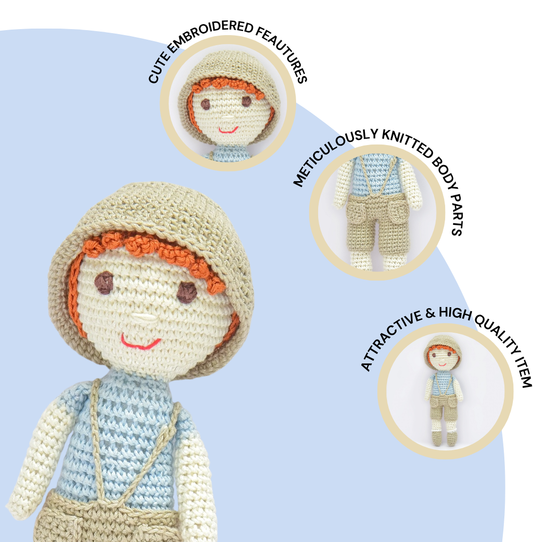 Johnny Boy – Handmade Crochet Doll | A Classic Friend for Modern Childhoods