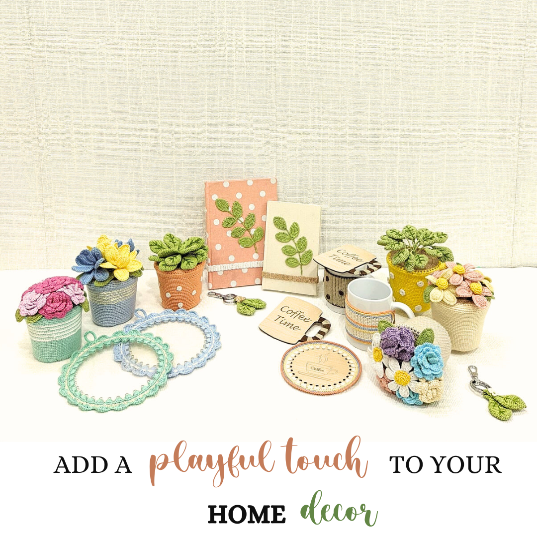 Handmade Crochet Tulip Pot – Timeless Bloom for Home & Gifting