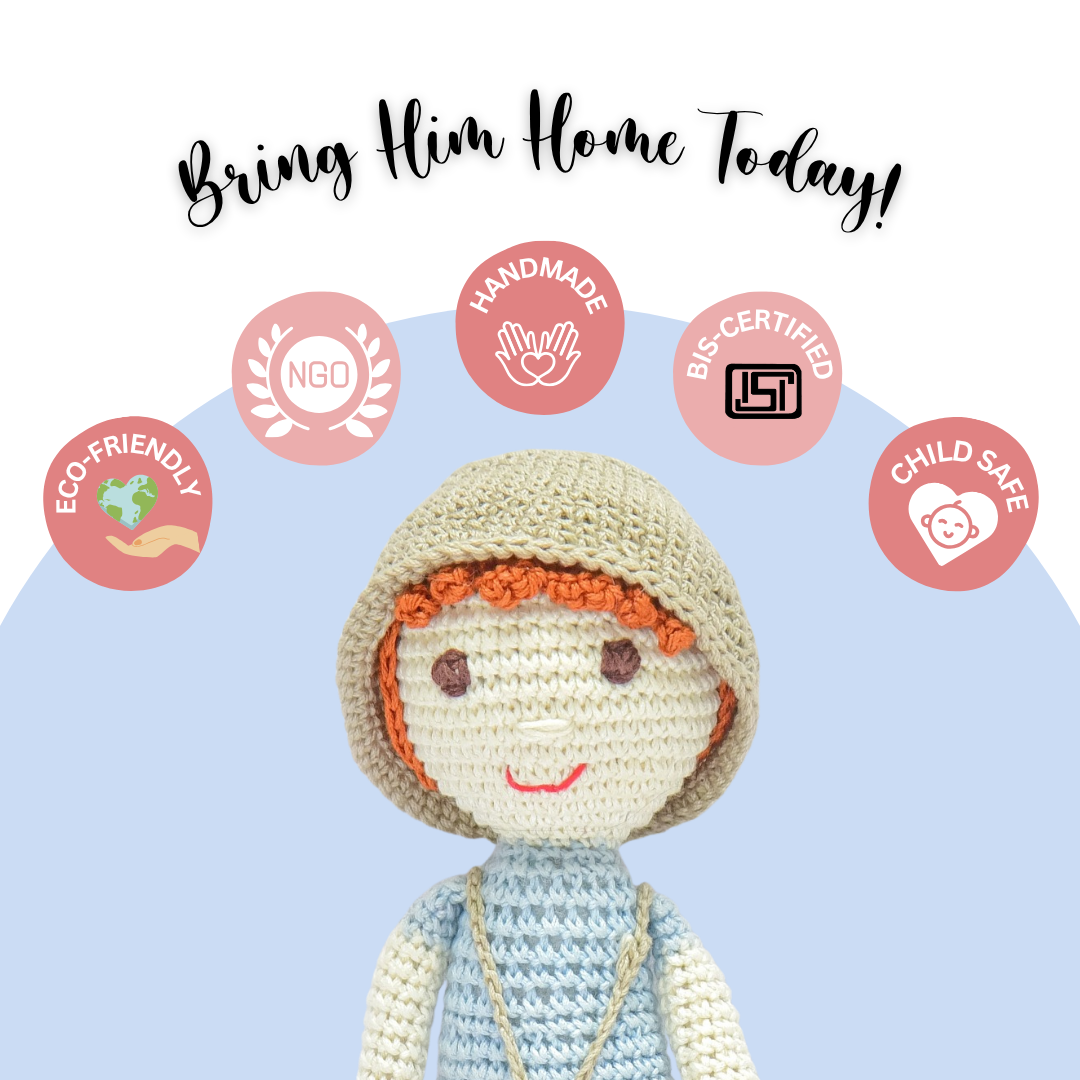 Johnny Boy – Handmade Crochet Doll | A Classic Friend for Modern Childhoods