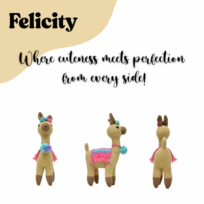 Felicity the Llama – Adorable Handmade Crochet Toy for Babies & Kids | Soft & Safe Gift