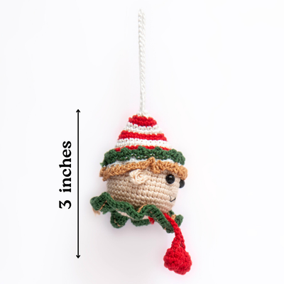 Handmade Crochet Christmas Elf Hanging – Adorable Festive Ornament