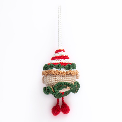 Handmade Crochet Christmas Elf Hanging – Adorable Festive Ornament
