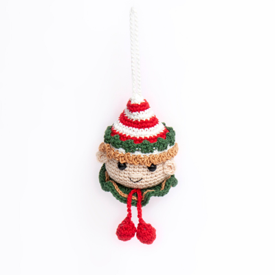 Handmade Crochet Christmas Elf Hanging – Adorable Festive Ornament