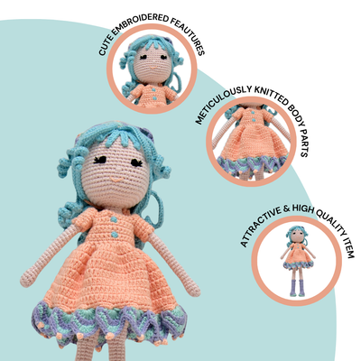 Diana Crocheted Doll - Handcrafted Whimsy for All Ages